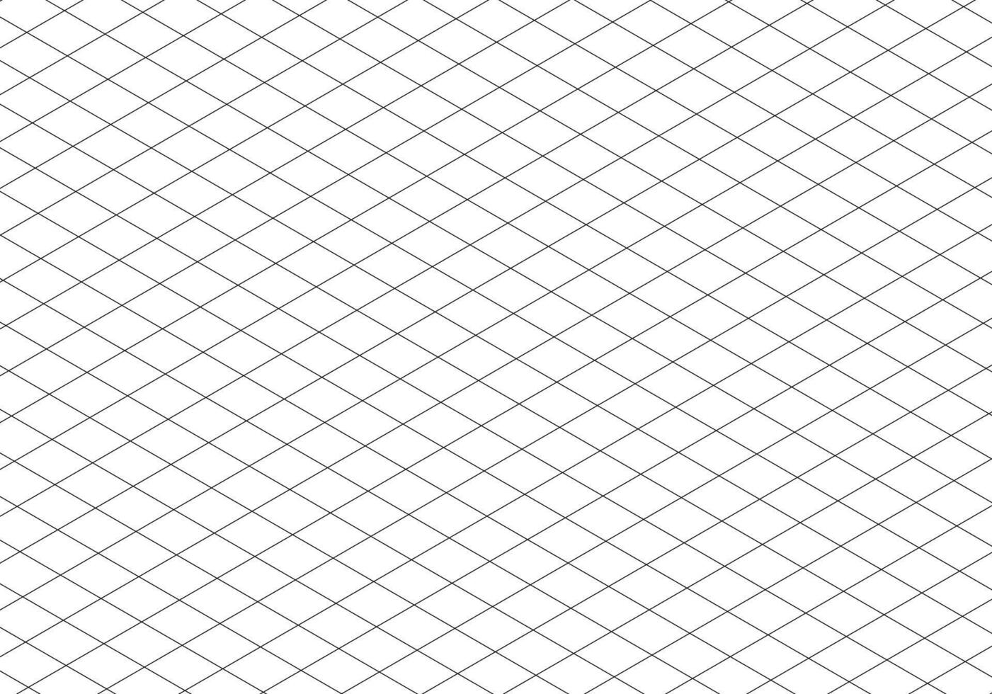 Isometric grid guide line. Notebook sheet blank. 3d perspective paper background. Typography template for making production for school. Squared grid paper. Mathematics cube pattern. vector