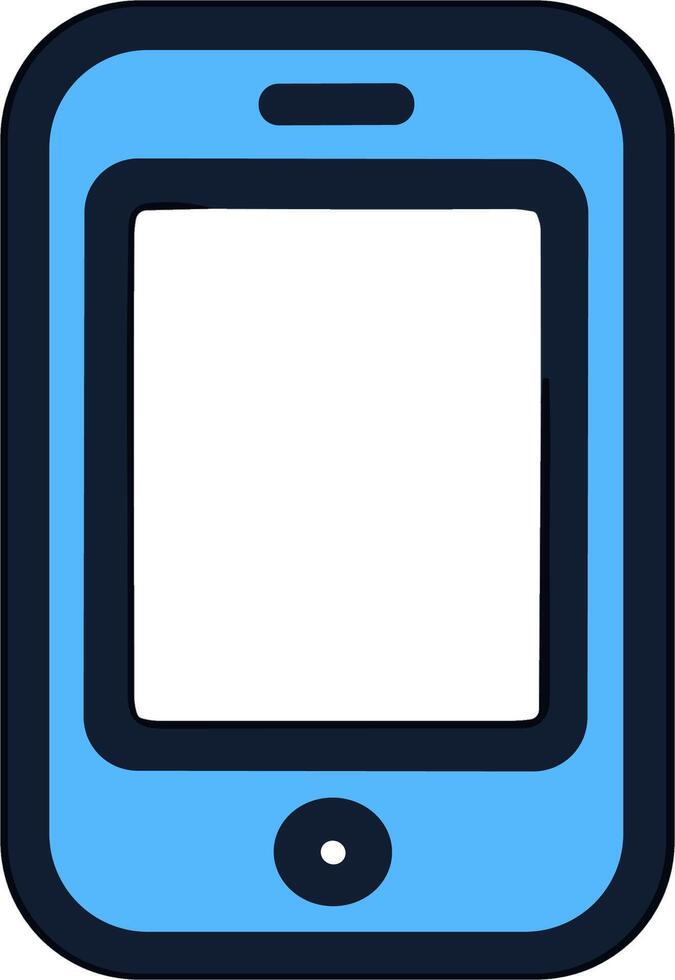 Blue Mobile Phone Digital Device vector