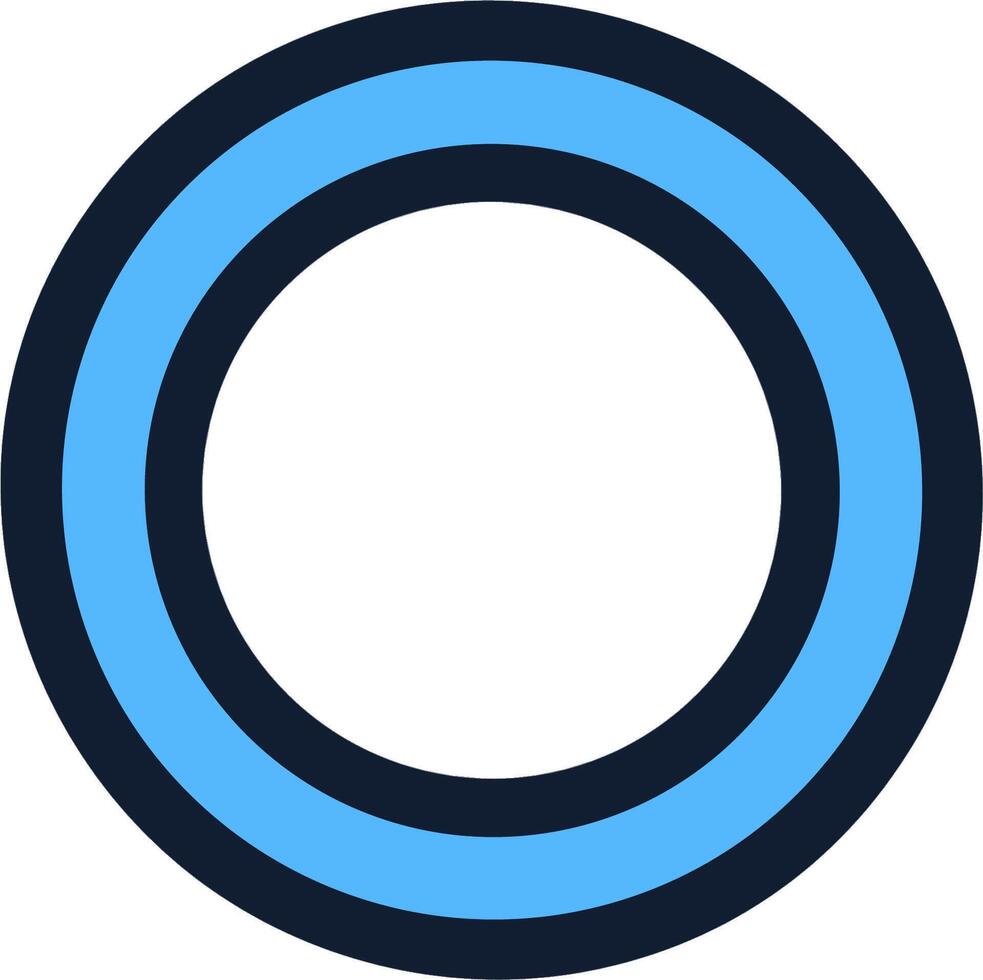 Blue Circle Ring Shape Symbol vector