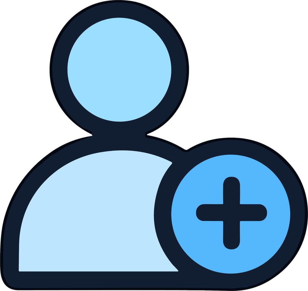 Adding New User Profile Icon vector