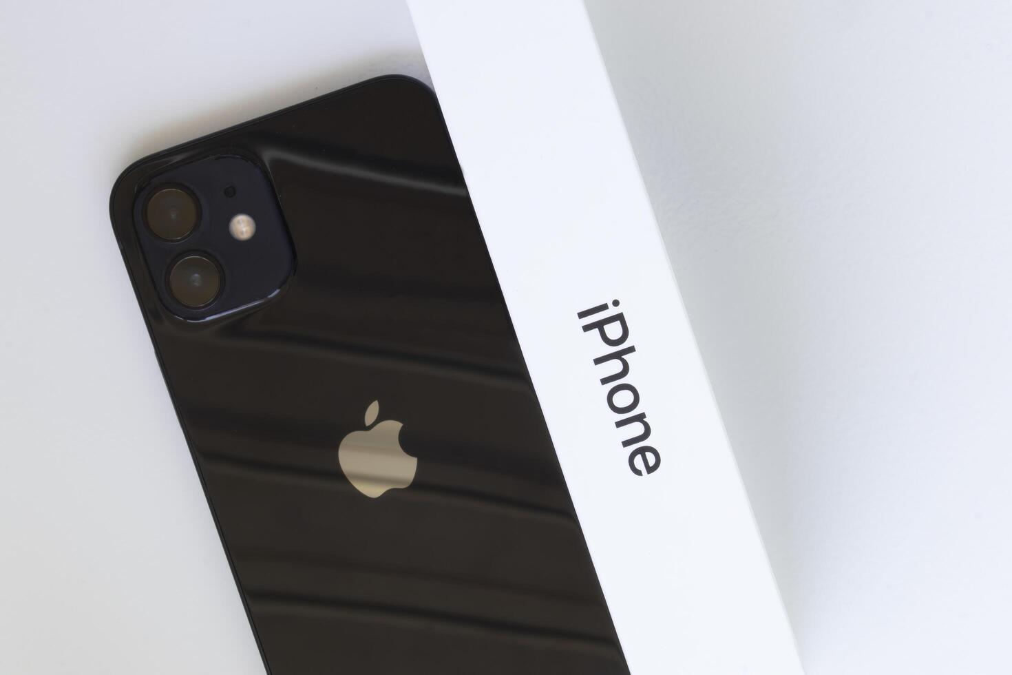 Zhytomyr, Ukraine, August 05, 2023, Iphone 11 Smartphones on Table. Iphone 11 in Close up. photo