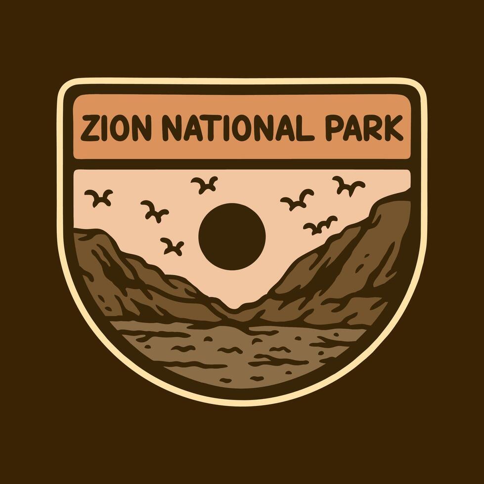 ZION NATIONAL PARK vector