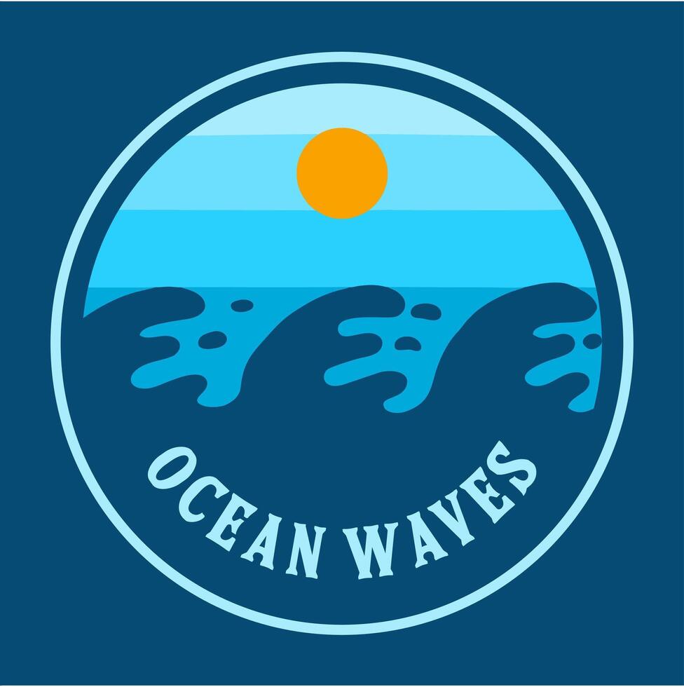 OCEAN WAVES ILLUSTRAION vector