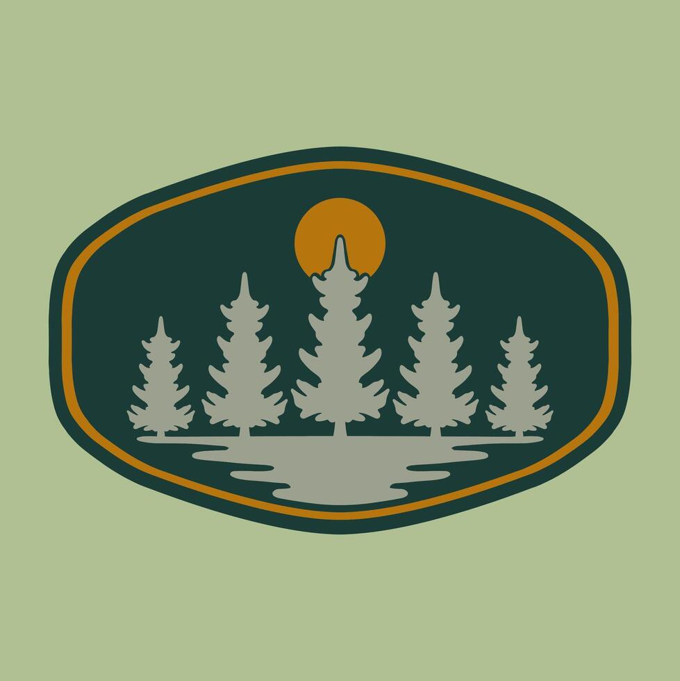 GREEN FOREST NATURE NATIONAL PARK vector