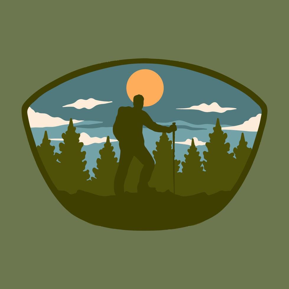 I'AM TRAVELER BADGE LOGO DESIGN ILLUSTRATION vector