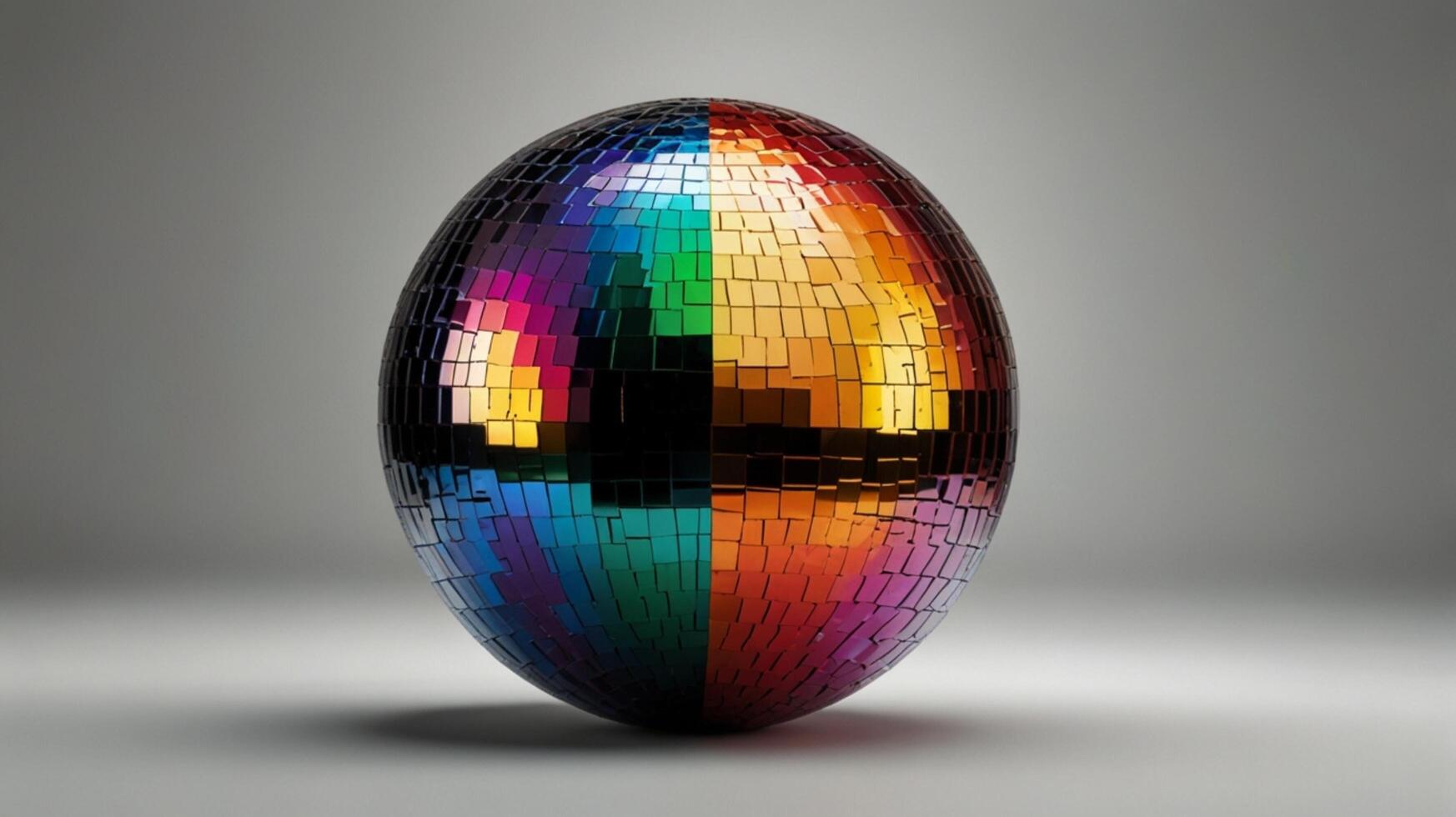 Colored disco ball photo
