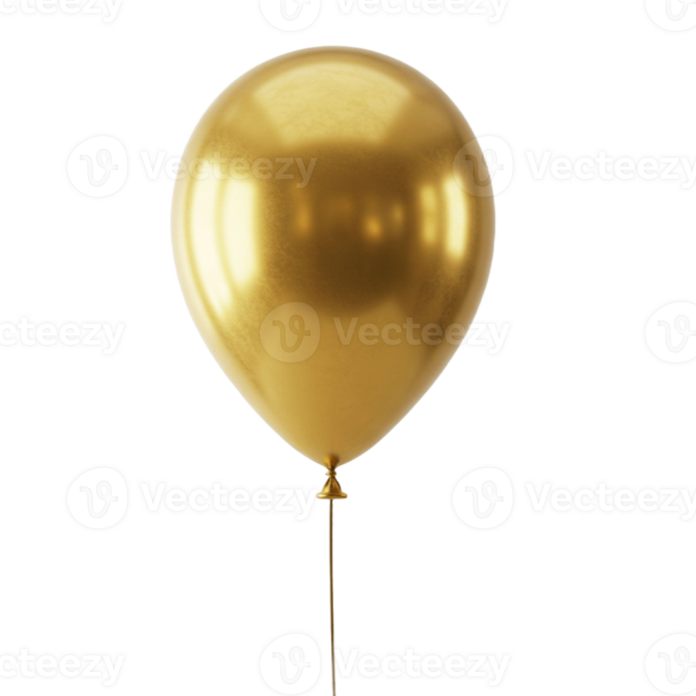 Gold balloon on a transparent background png