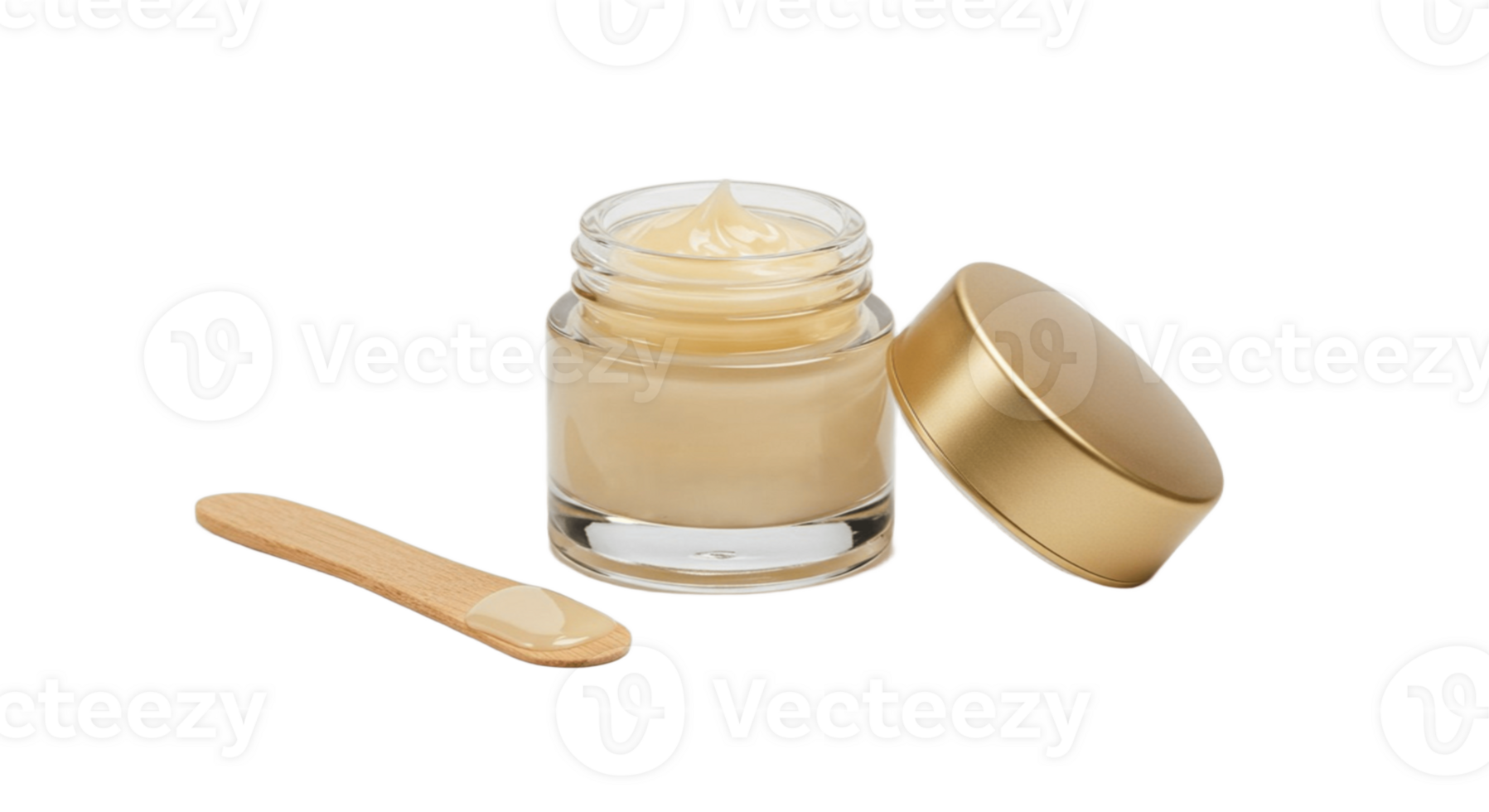 Luxurious cream jar with a golden lid png