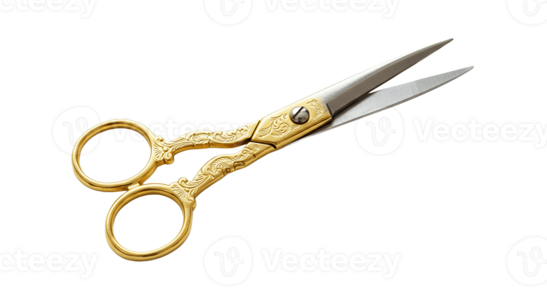 Antique scissors on a transparent background png