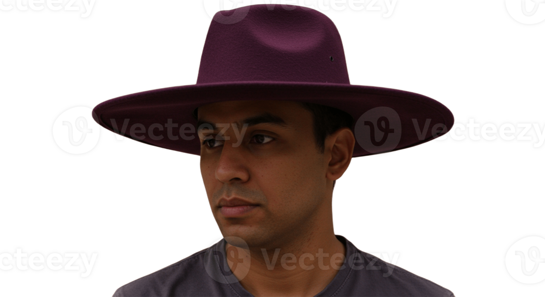 Portrait of Man in Wide-Brimmed Hat png