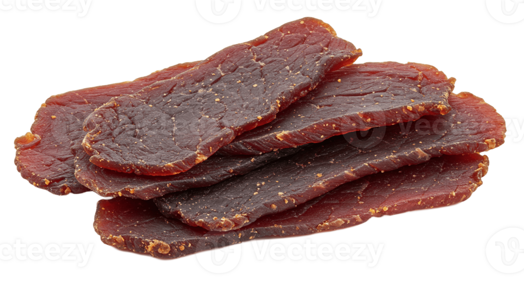 Pieces of Dried Meat on Transparent Background png