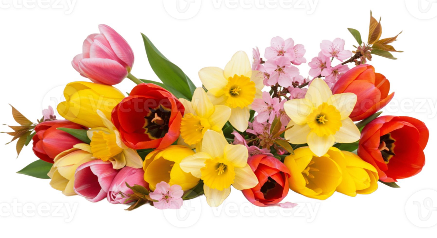 Spring Flowers on a Transparent Background png