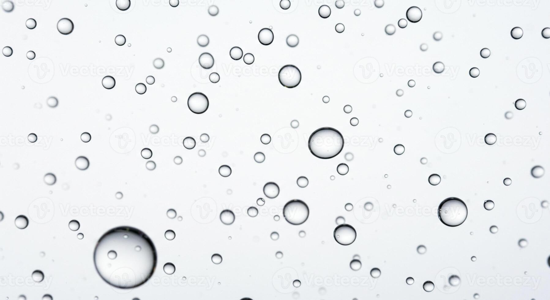 Water droplets in various sizes, suspended in midair photo