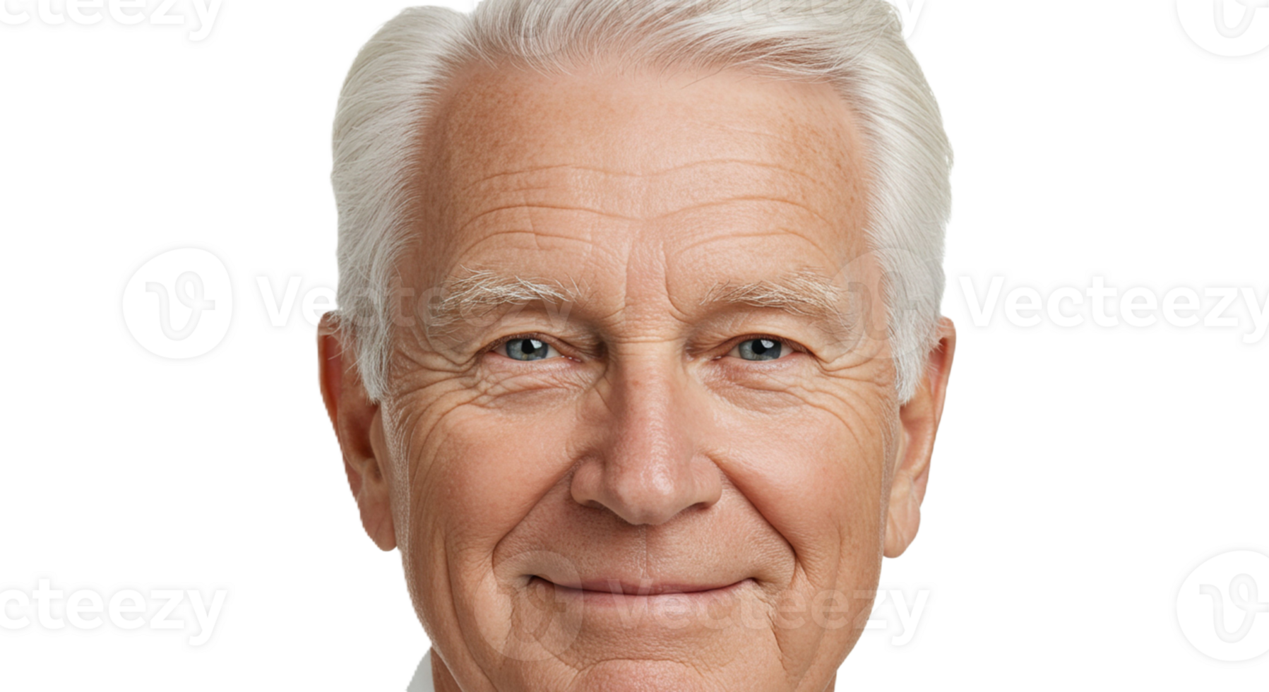 Cheerful elderly man smiling with joy png