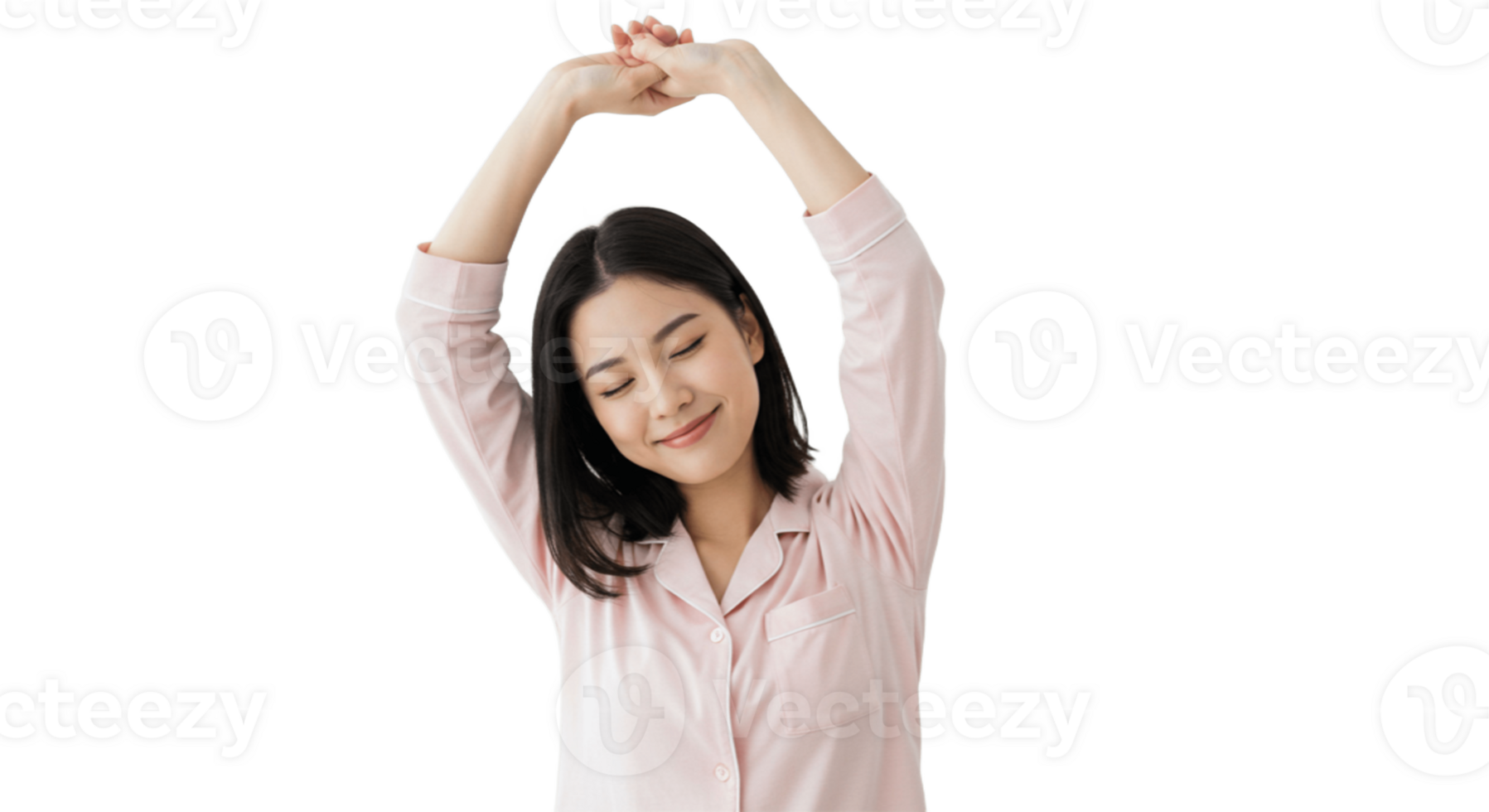 Focused woman performing a yoga pose png