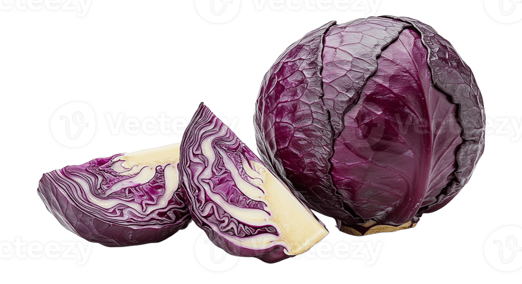 Red Cabbage on Transparent Background png