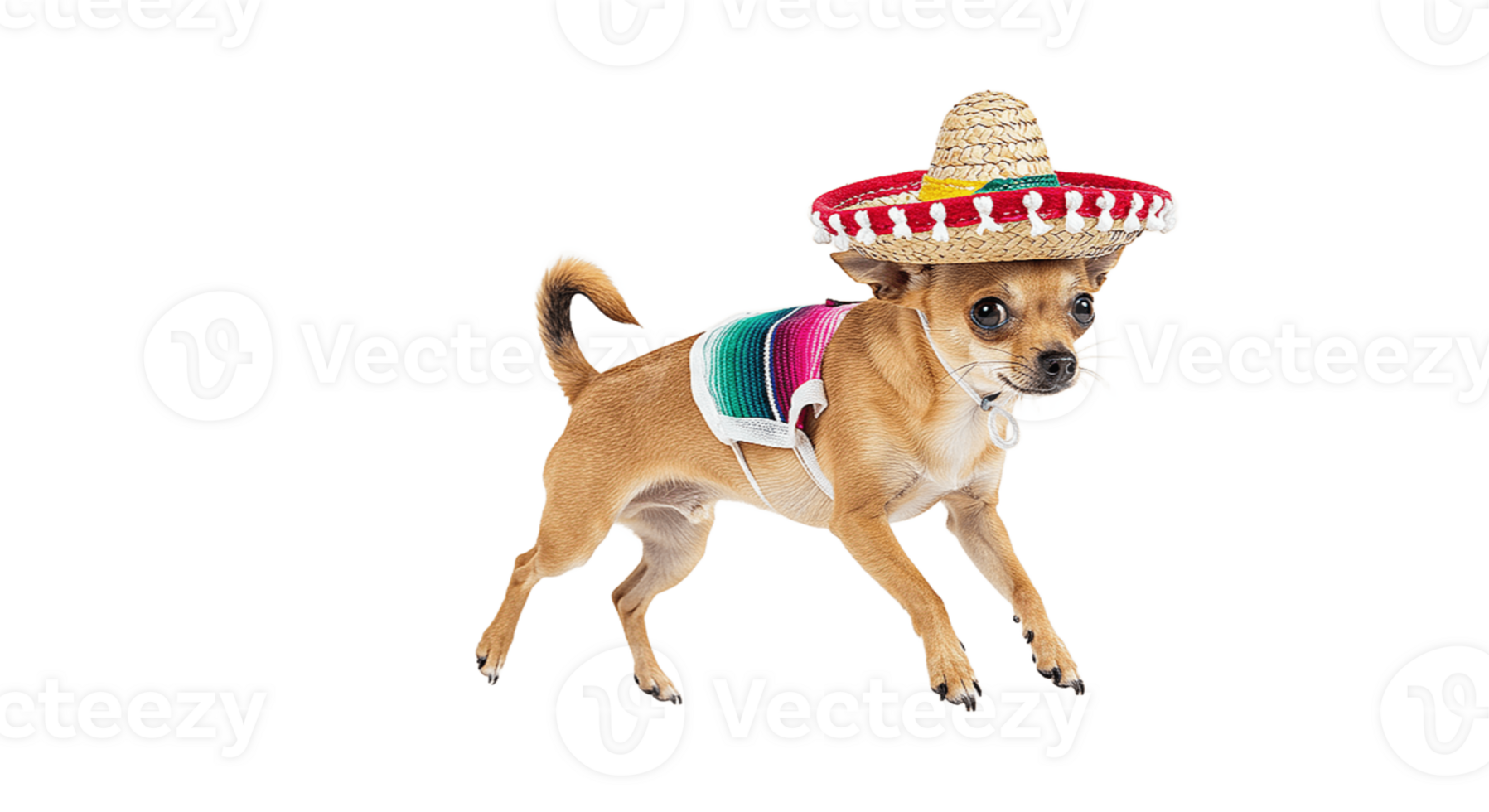 Chihuahua puppy wearing a sombrero png