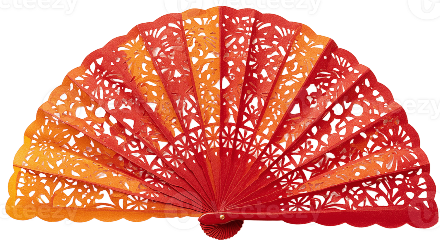 Colorful fan isolated on transparent background png