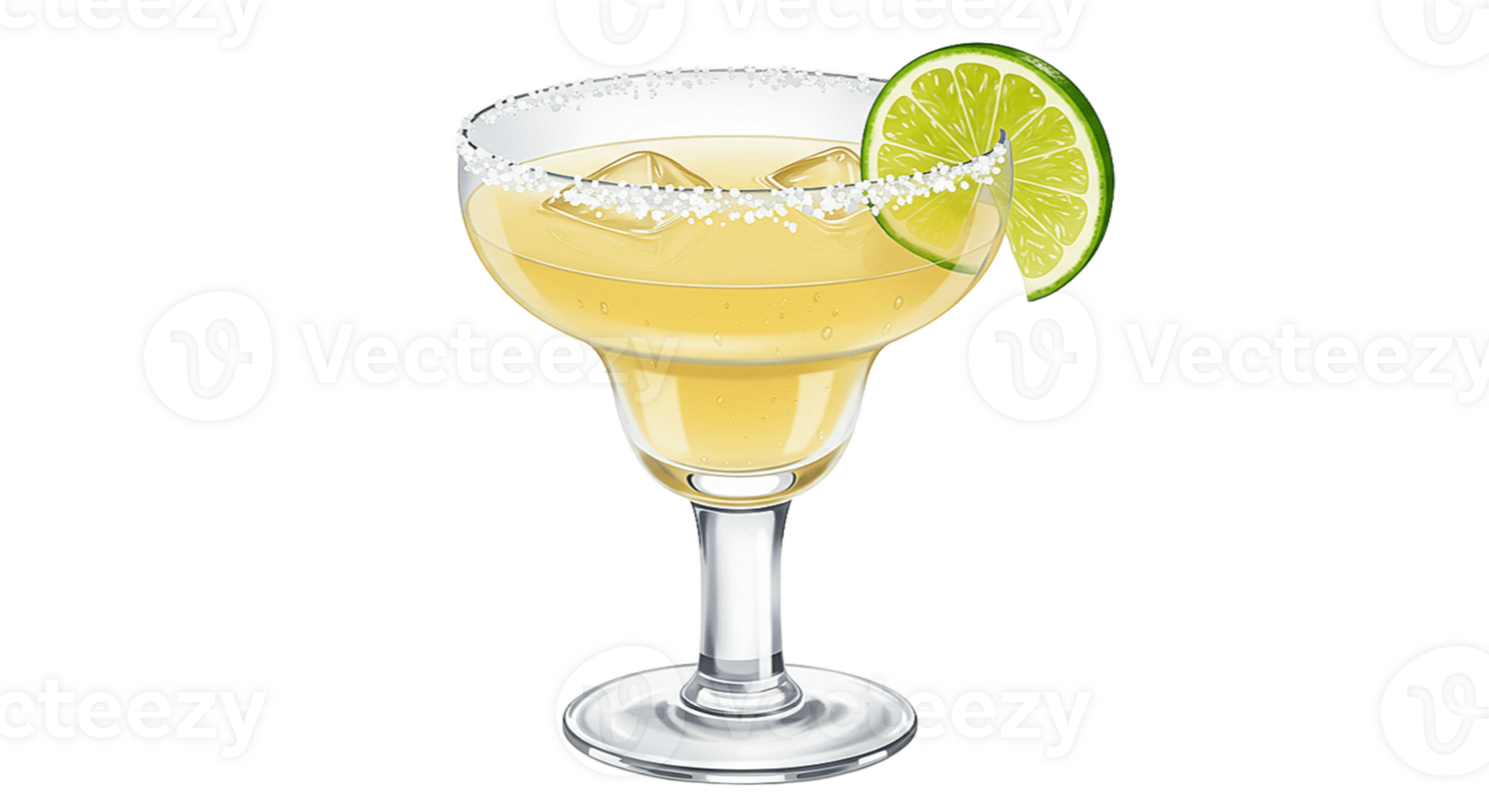 Refreshing green drink with lime on transparent background png