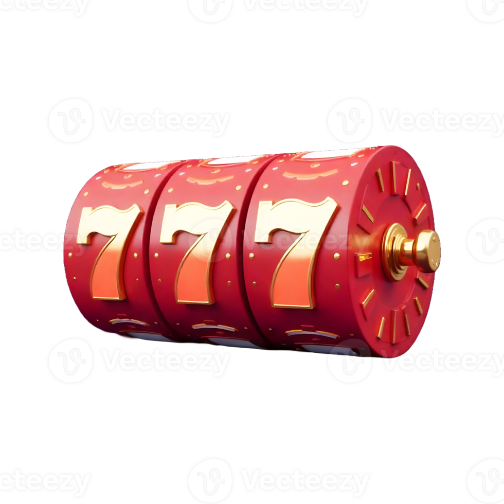 3D render of a red slot icon png