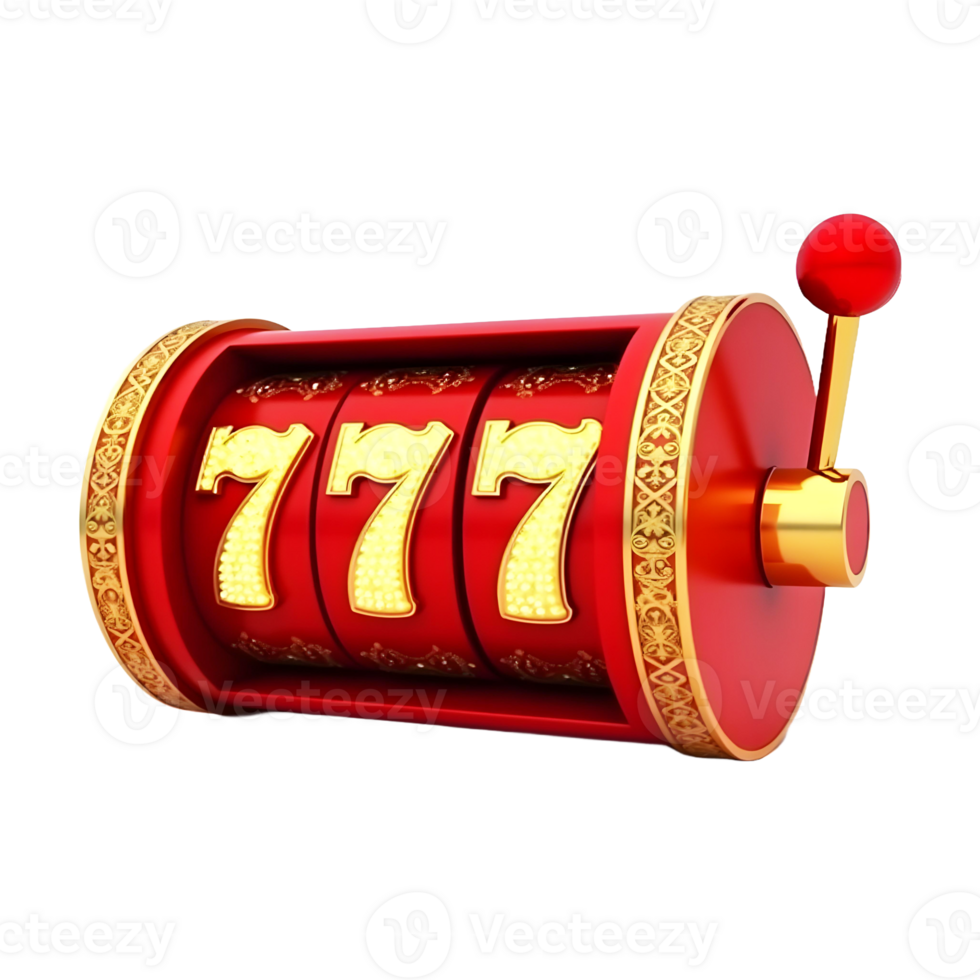 3D render of a red slot reel, Slot Game Icon png