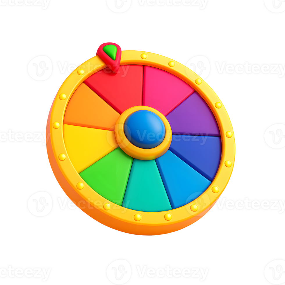 3D render of a roulette wheel casino png
