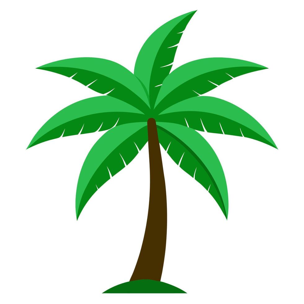 tree having leaves on white background vector