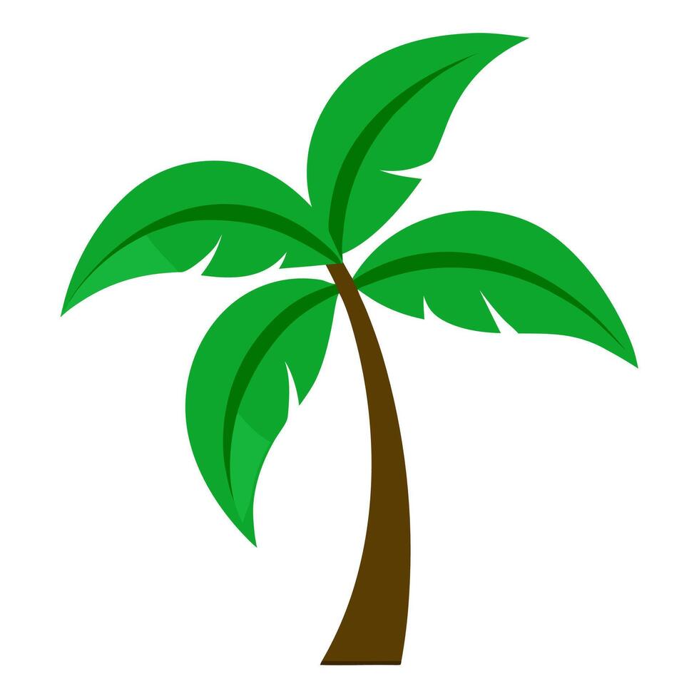 banana tree on white background vector
