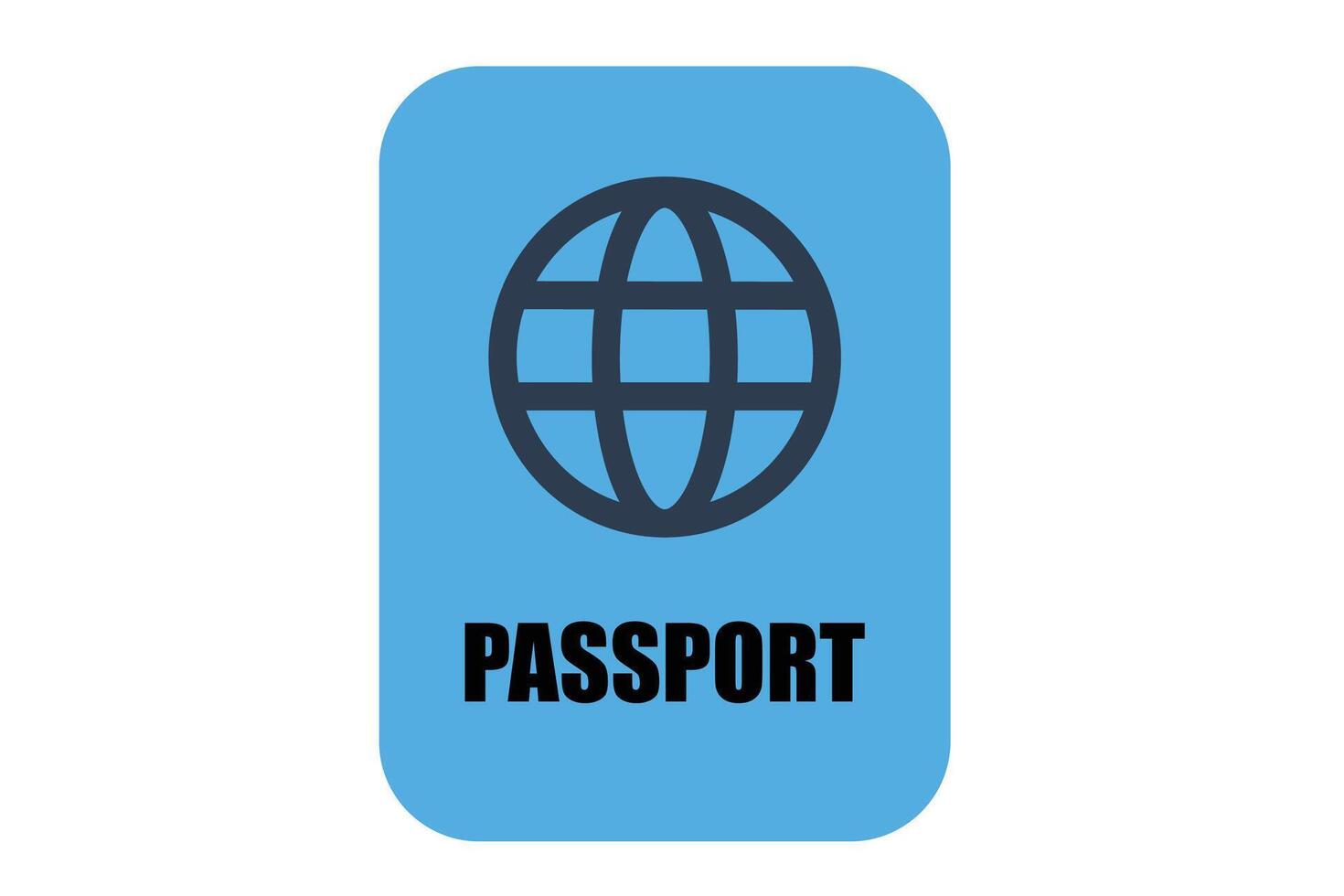 Passport Icon - A modern passport illustration symbolizing official documents for international travel. vector
