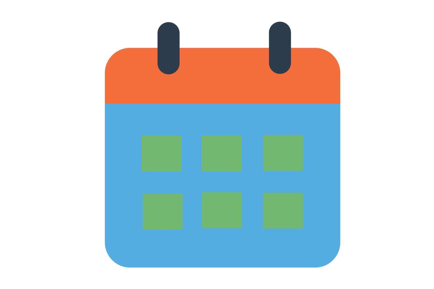 Calendar Icon - A travel calendar with date marks, used to represent trip planning and schedules. vector