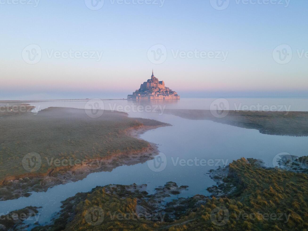 Mont Saint-Michel Abbey and Village, Normandy, France photo