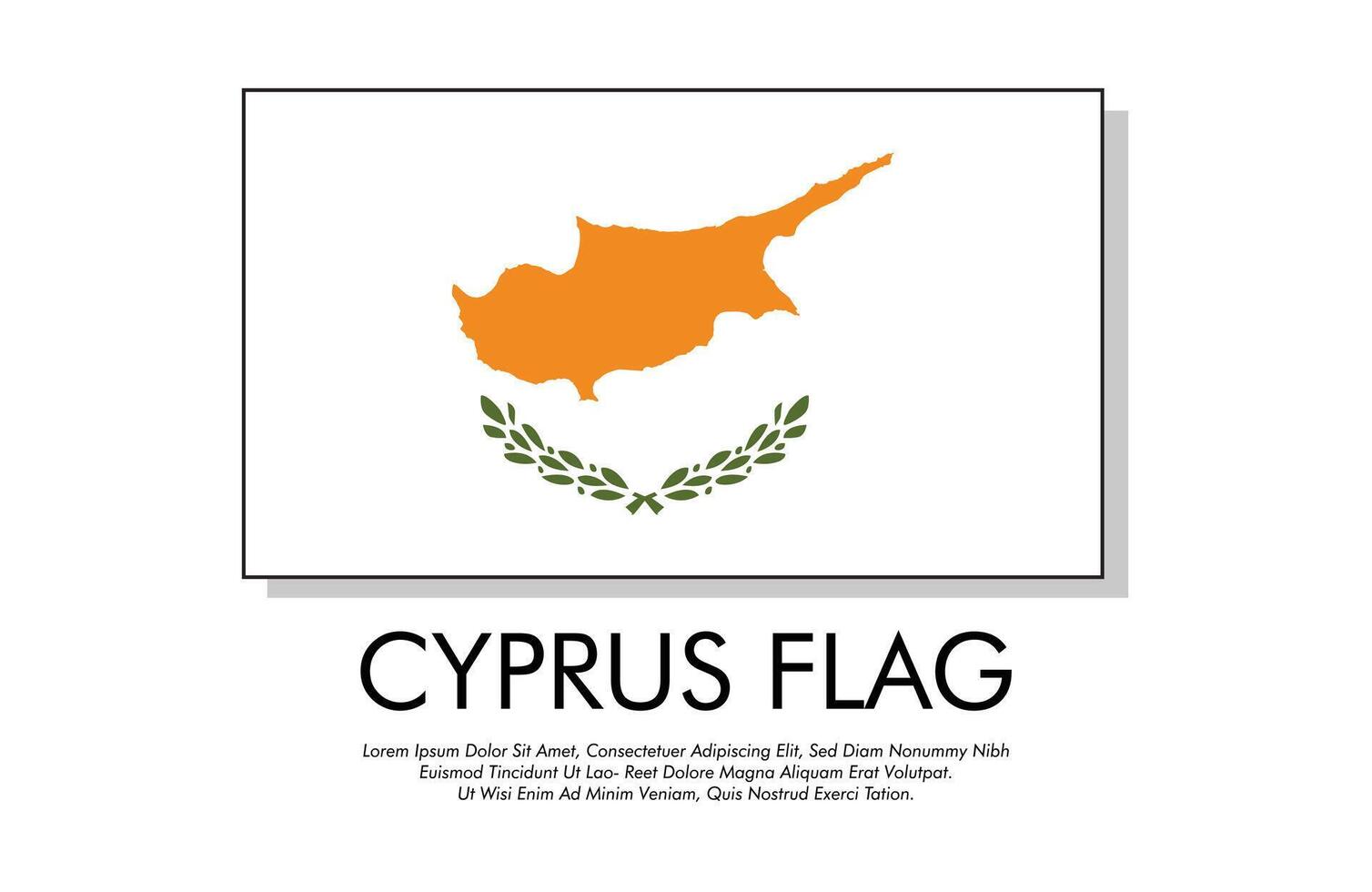 Cyprus flag banner Cyprus flag with white background illustration design Cyprus independence day banner design vector