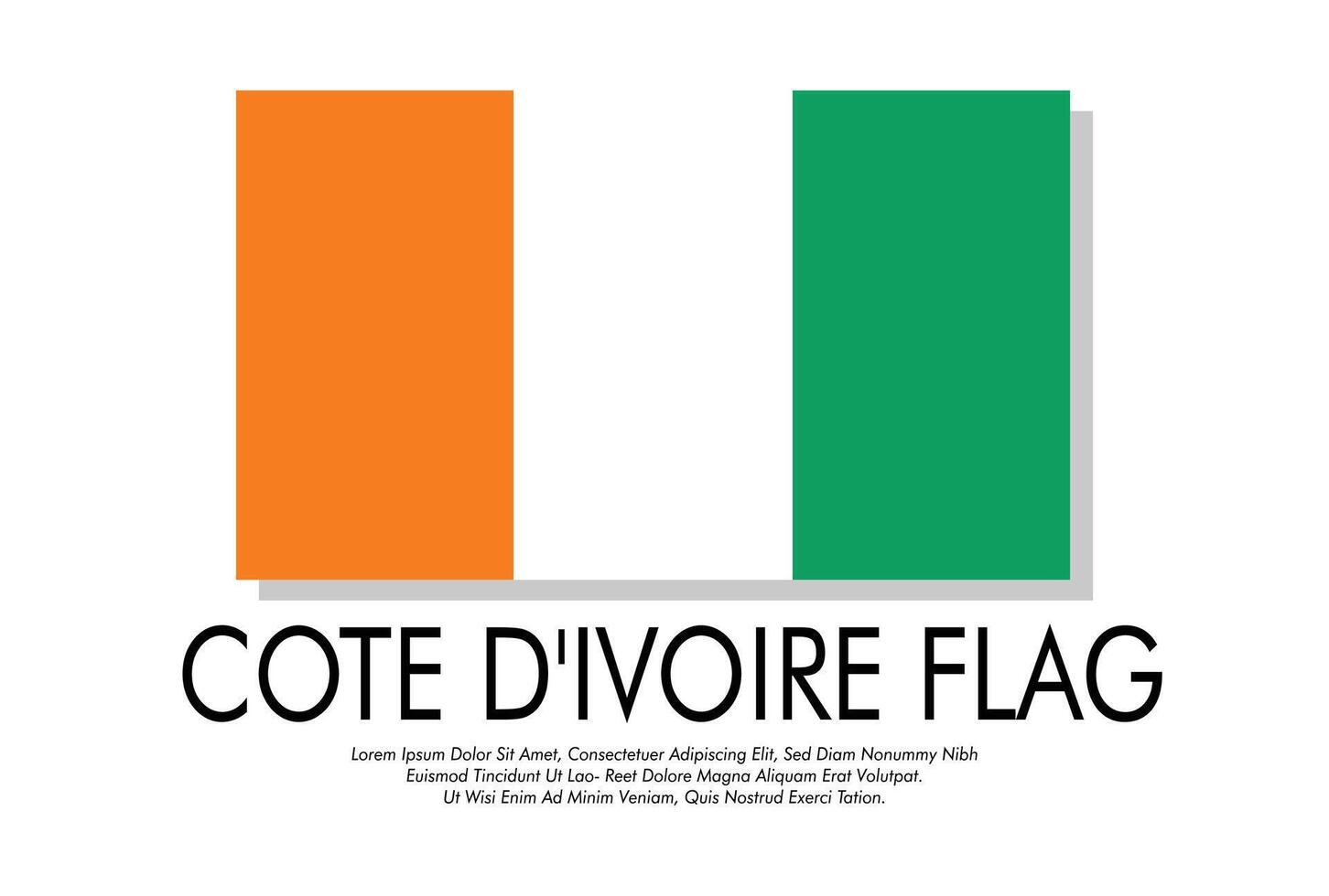 cote d'ivoire flag banner cote d'ivoire flag with white background illustration design cote d'ivoire independence day banner design vector