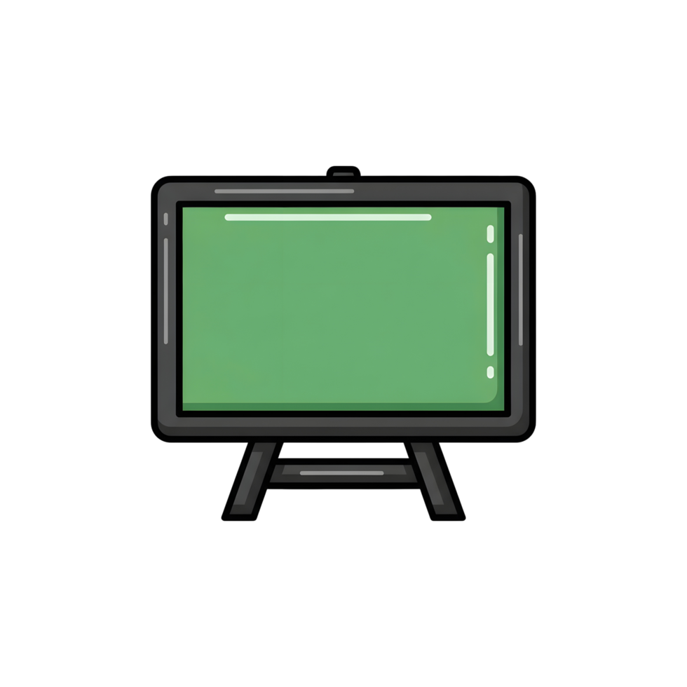 Modern interactive whiteboard flat design illustration png