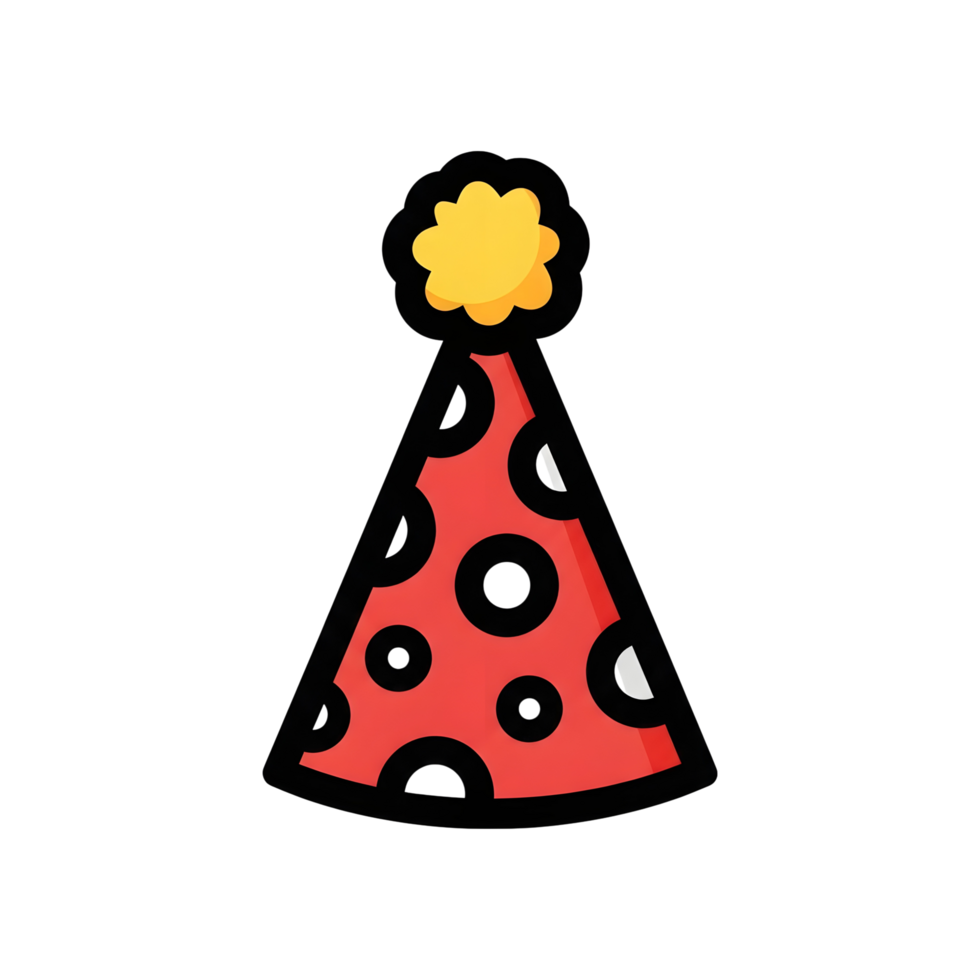 Party hat design illustration png