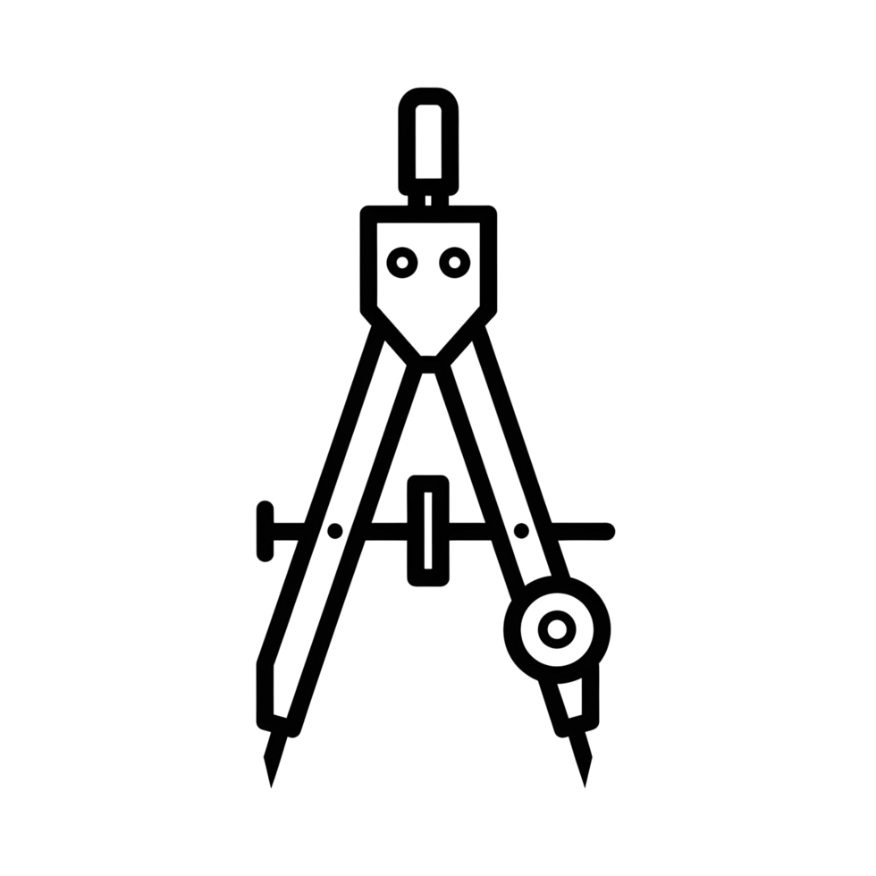 Simple drawing compass illustration png