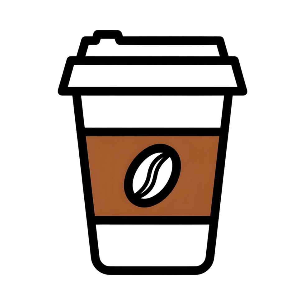 Coffee cup outline graphic design png