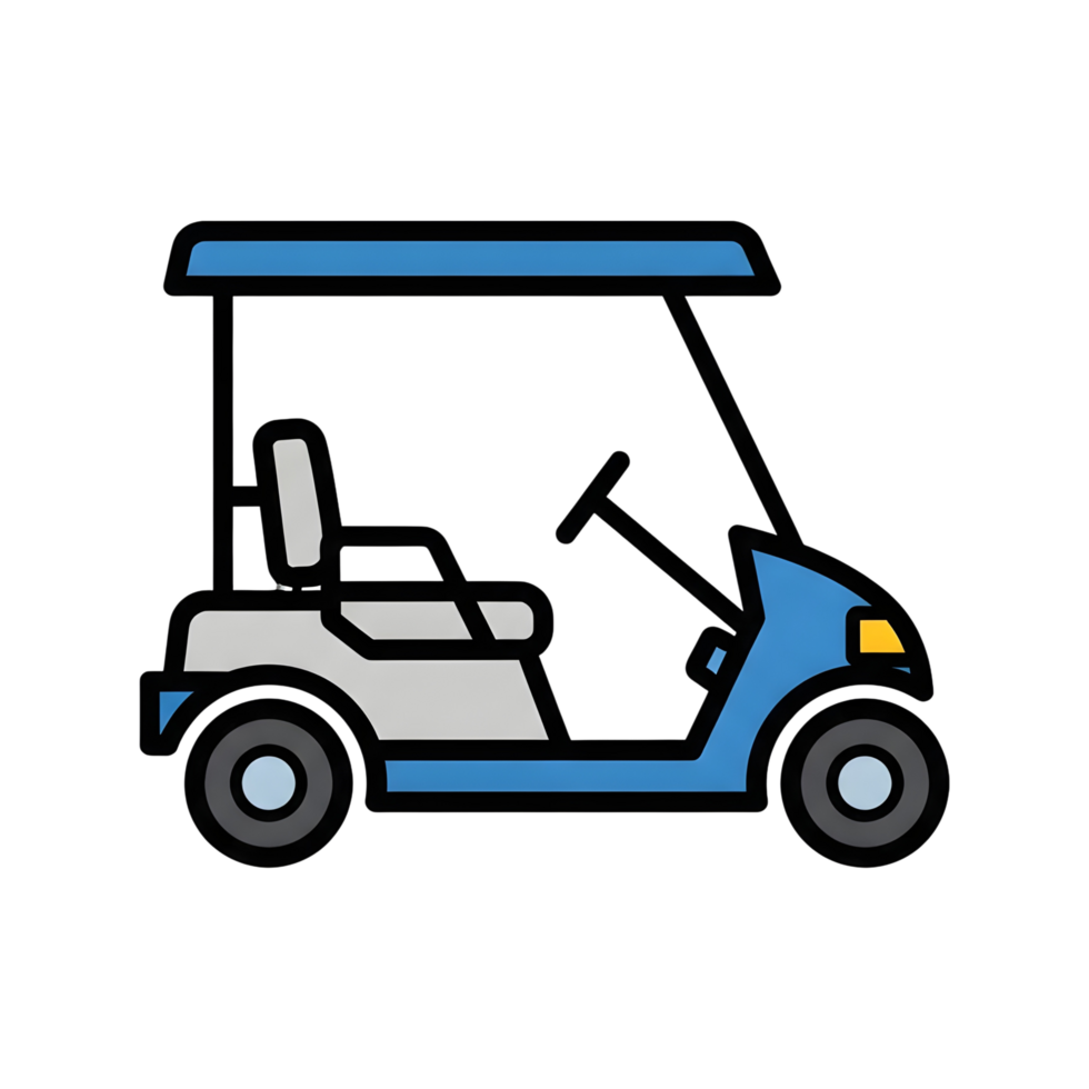 Golf cart illustration design png