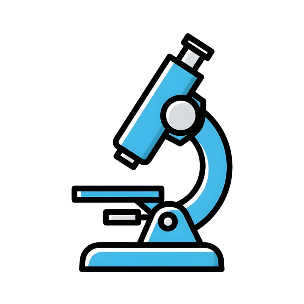 Microscope illustration for science education png