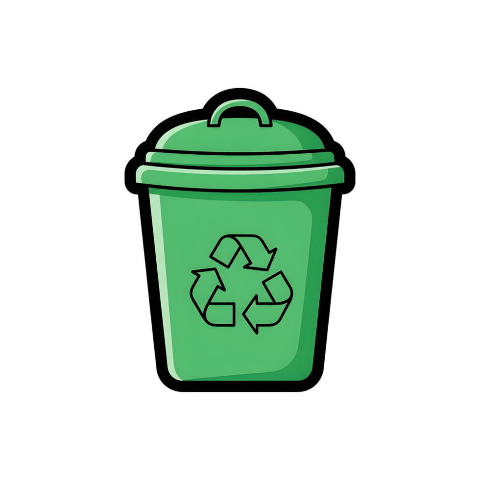 Recycling garbage can illustration png