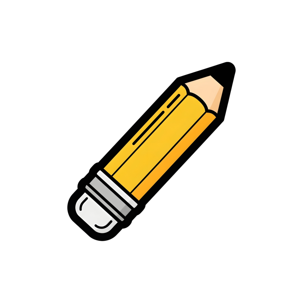 Yellow pencil illustration graphic design png