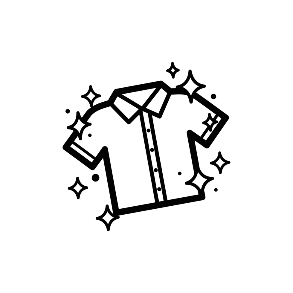 Clean shirt outline graphic design png