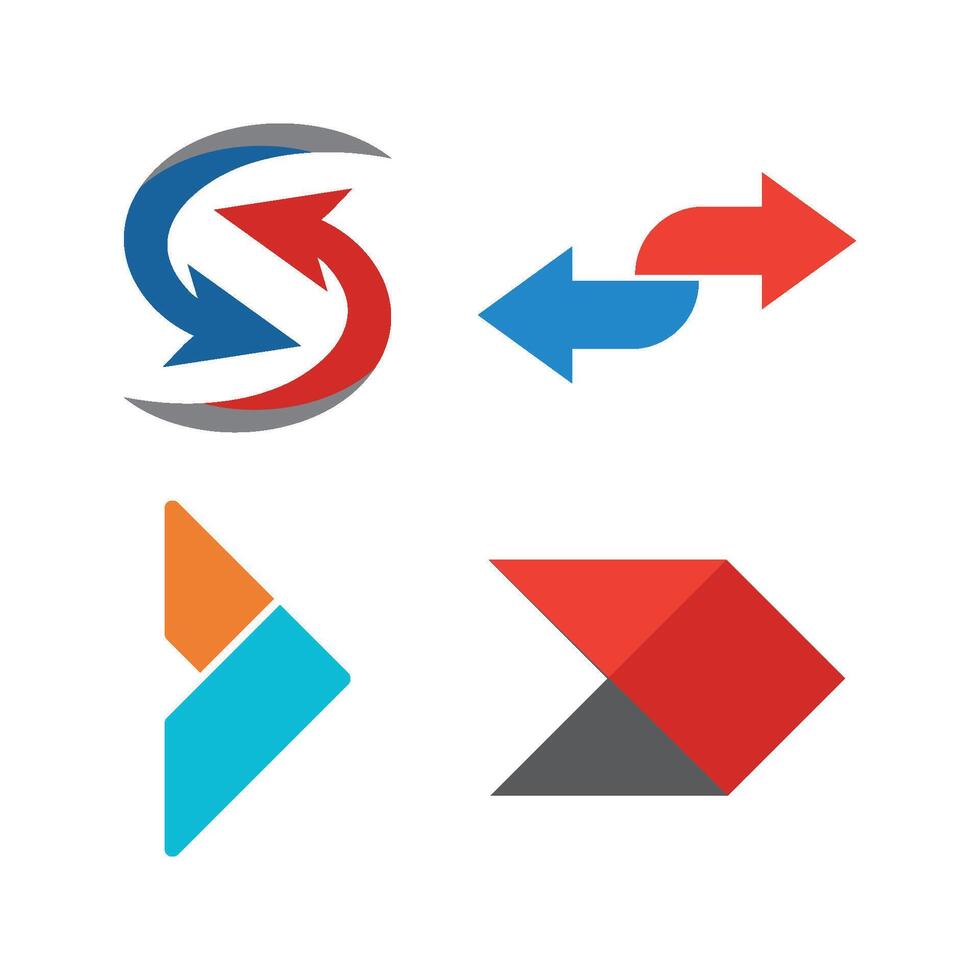 arrow logo template business vector