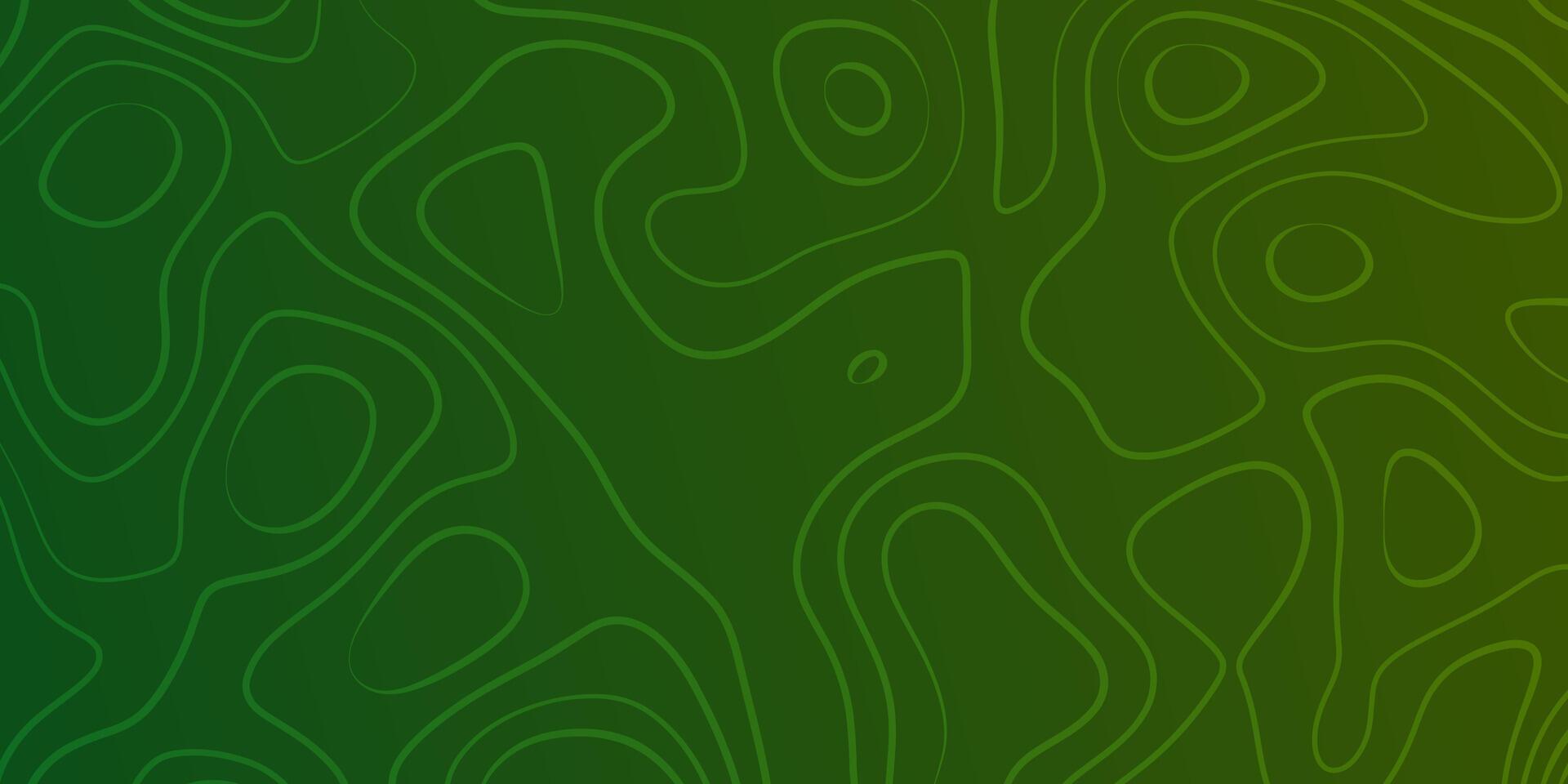 Beautiful green abstract topographic background with gently flowing lines creating an organic pattern vector