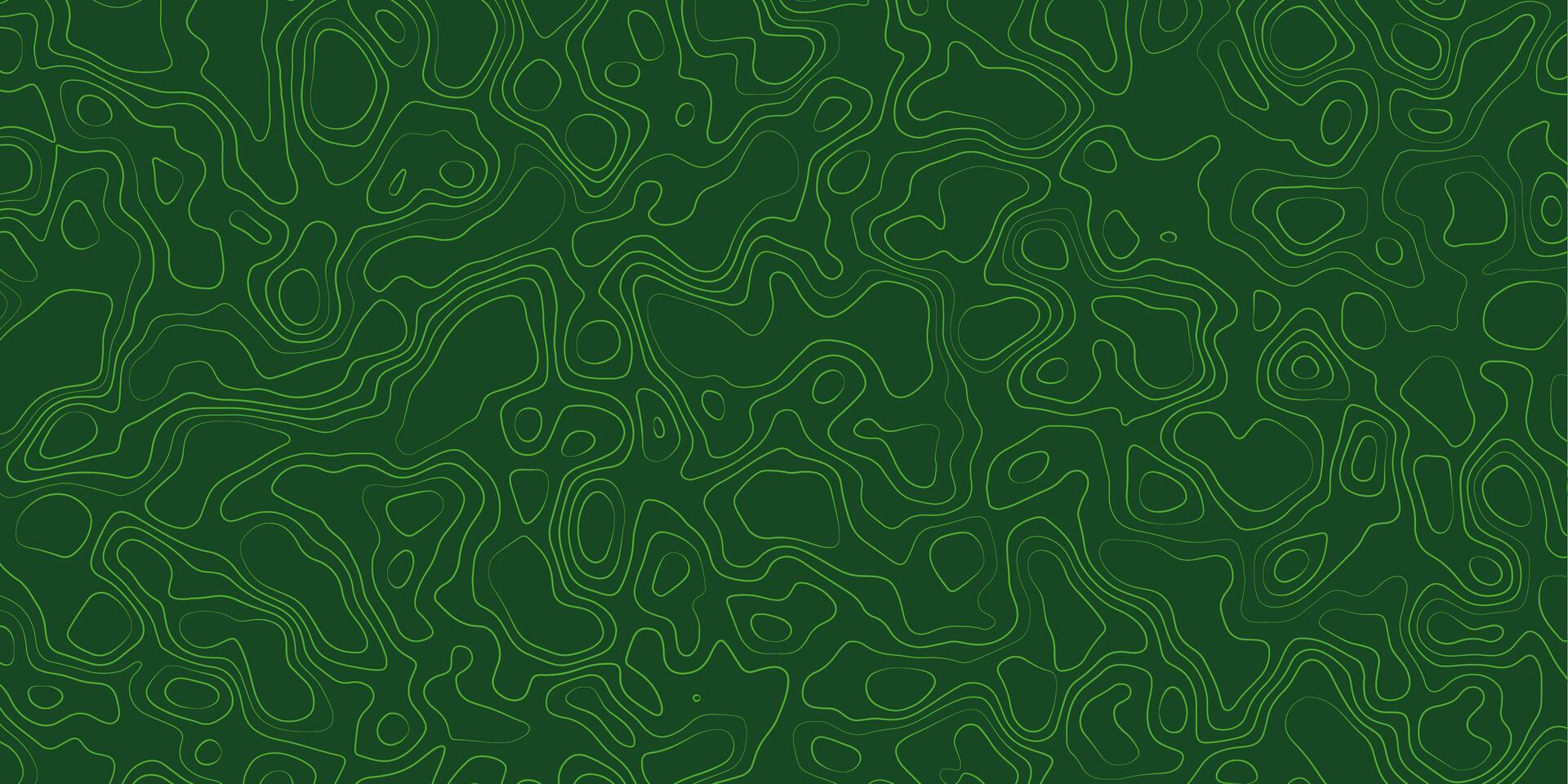 Green topographical pattern illustrating contours and elevations in an abstract style with fluid lines vector