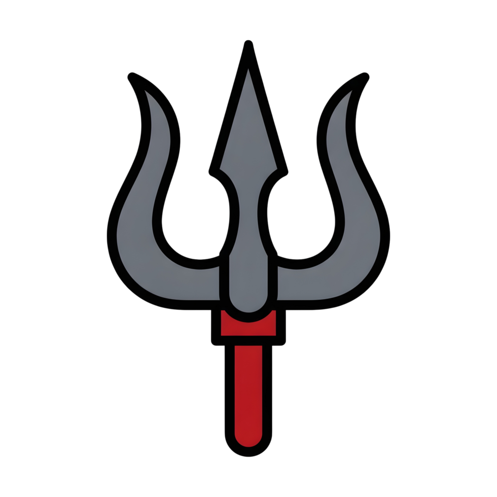 Stylized trident symbol illustration png