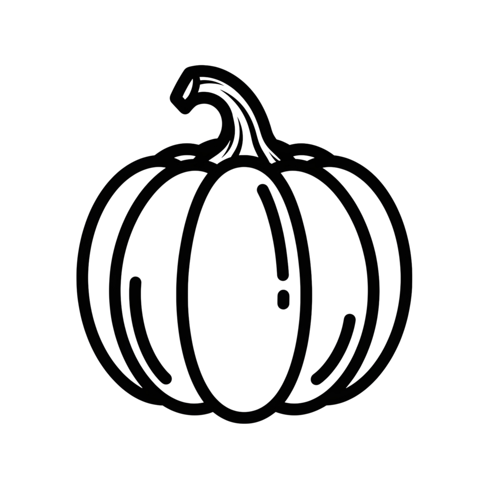 Outlined pumpkin illustration png