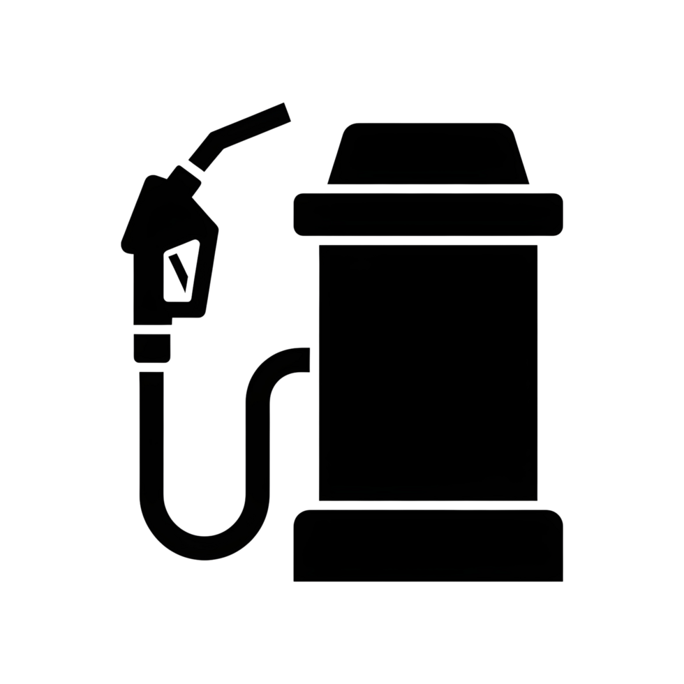 Gas pump icon outline graphic design png