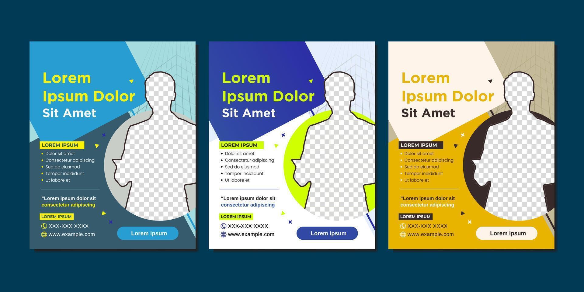 Professional social media post templates designed for digital marketing agencies. Includes contact info, services offered, and a modern layout. vector