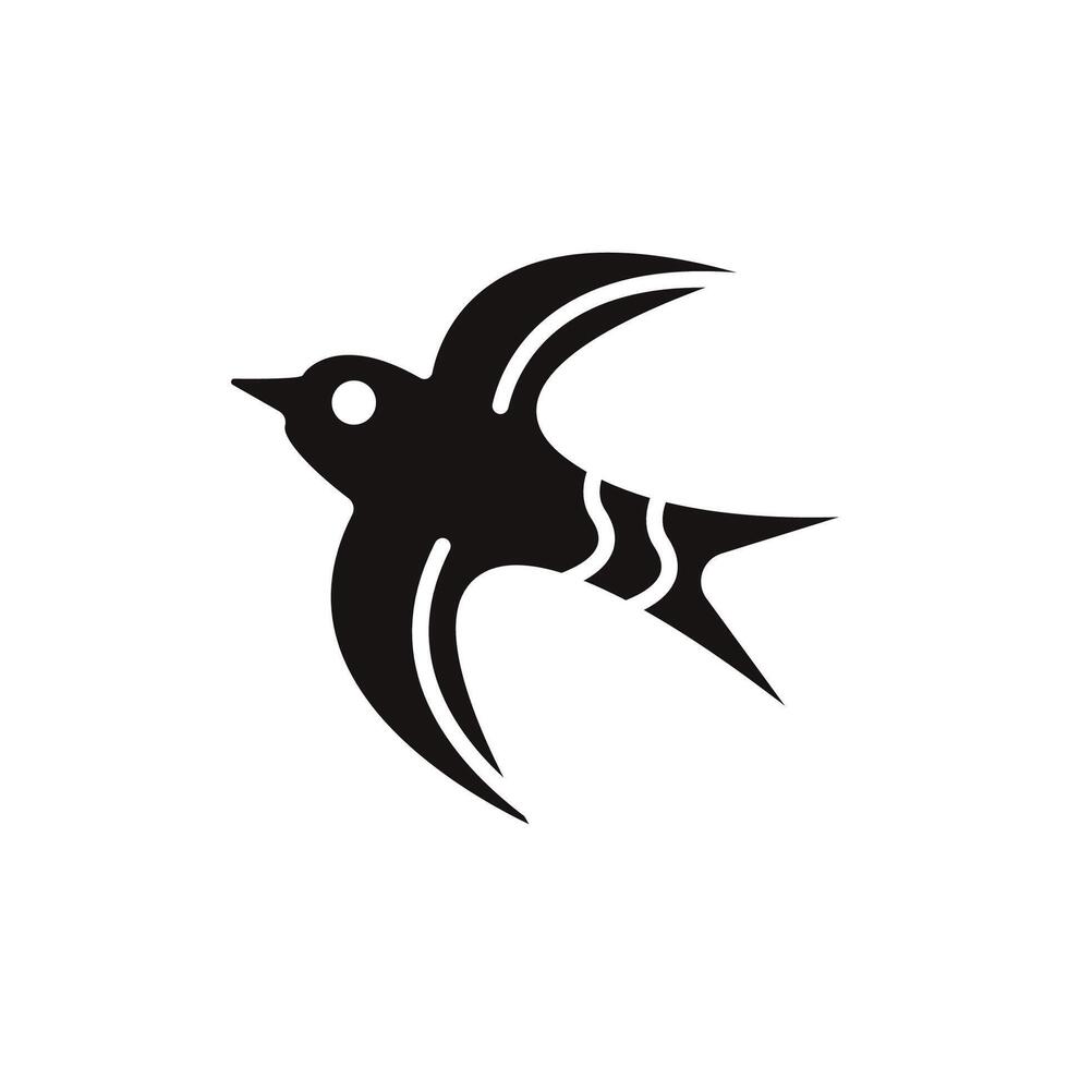 swallow animal icons flat isolated style design vector